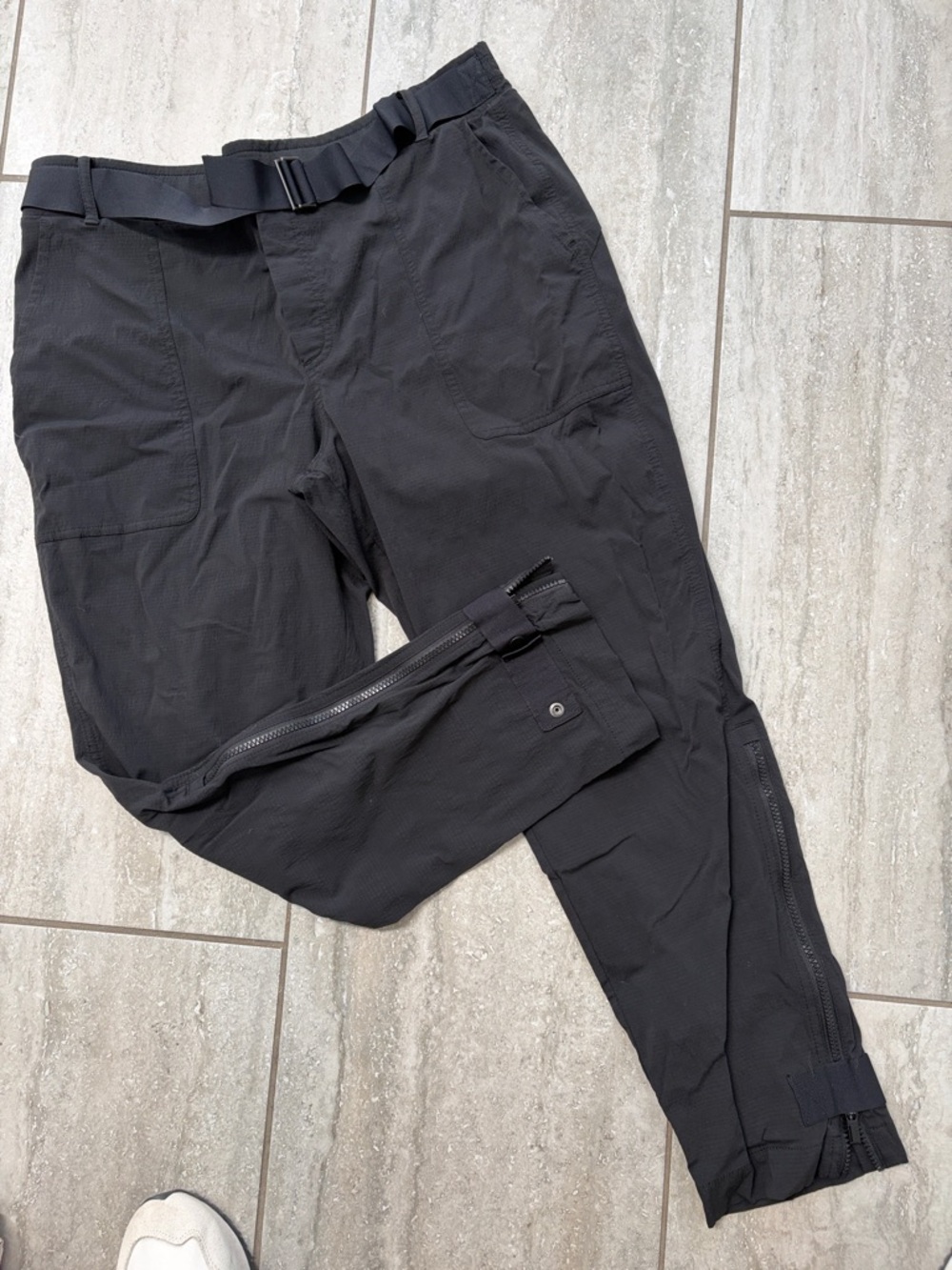 Black Zip Cargo Pants